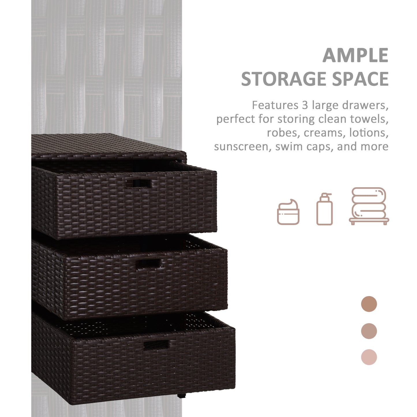 Chic Pool Towel Storage Cabinet