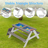 Fun & Play Kids Picnic Table with Umbrella and Sand & Water Area