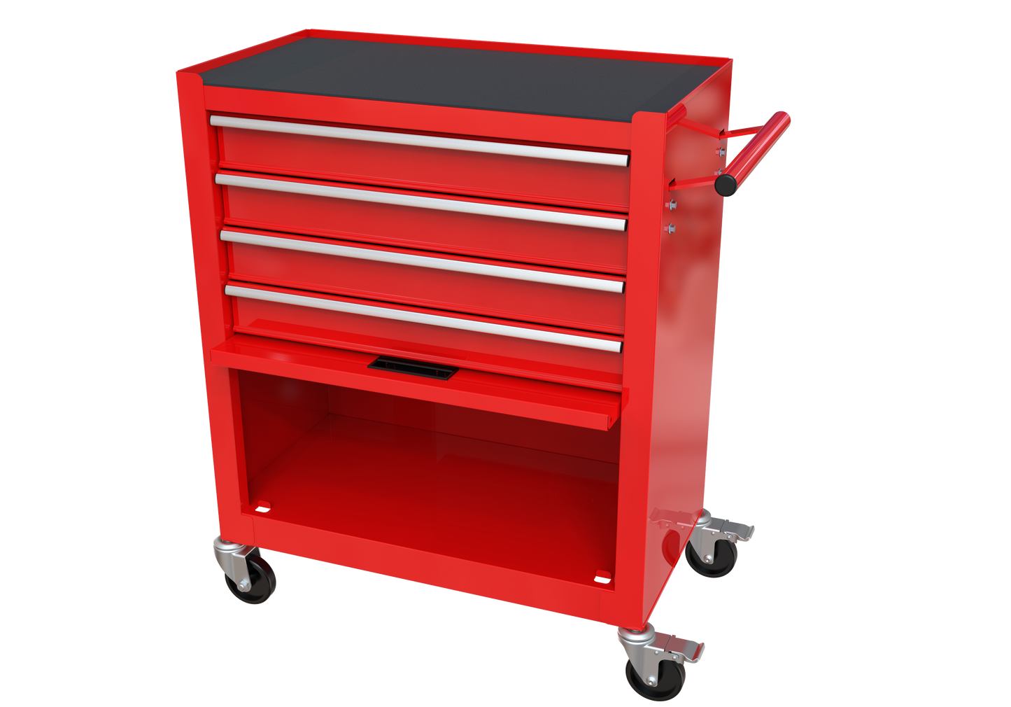 Red Tool Cabinet with Four Drawers and Sets