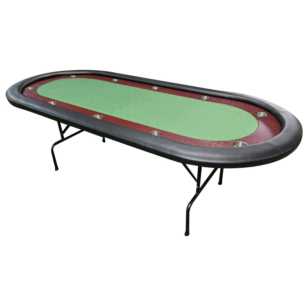 Foldable Green Felt Poker Table - Perfect for Game Nights!