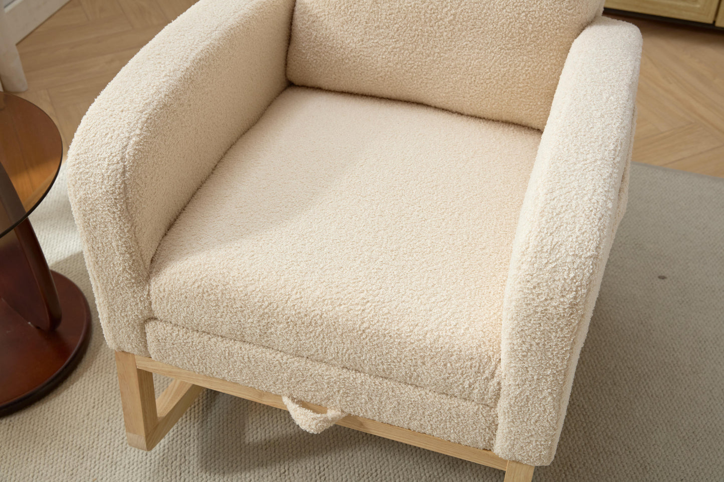 Cozy Rocking Chair with Side Pocket