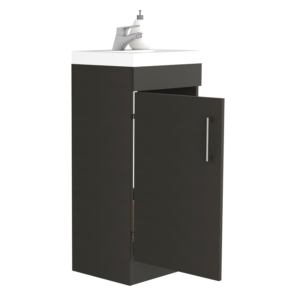 Sleek Black Bathroom Sink Vanity