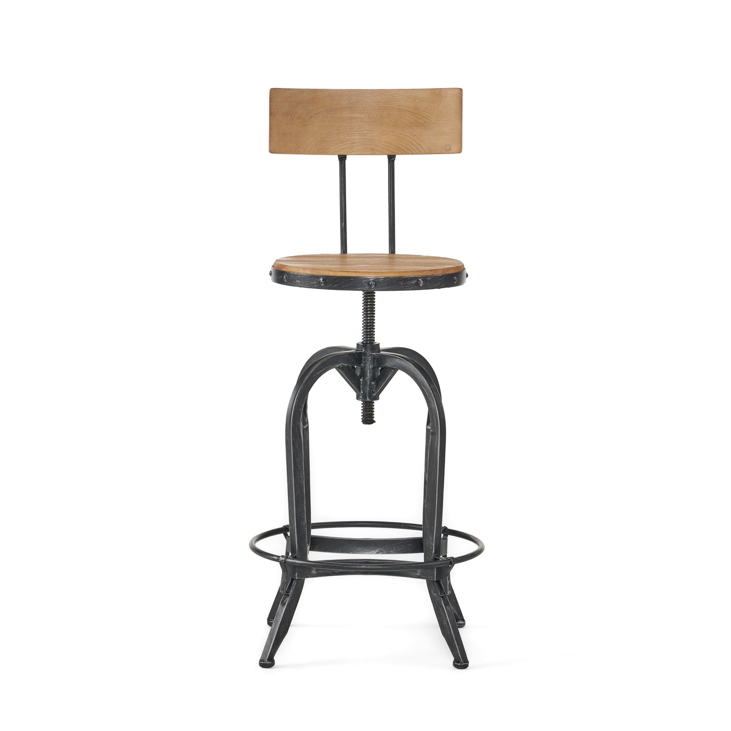 Swivel & Style: Adjustable Barstools with Wood Accent