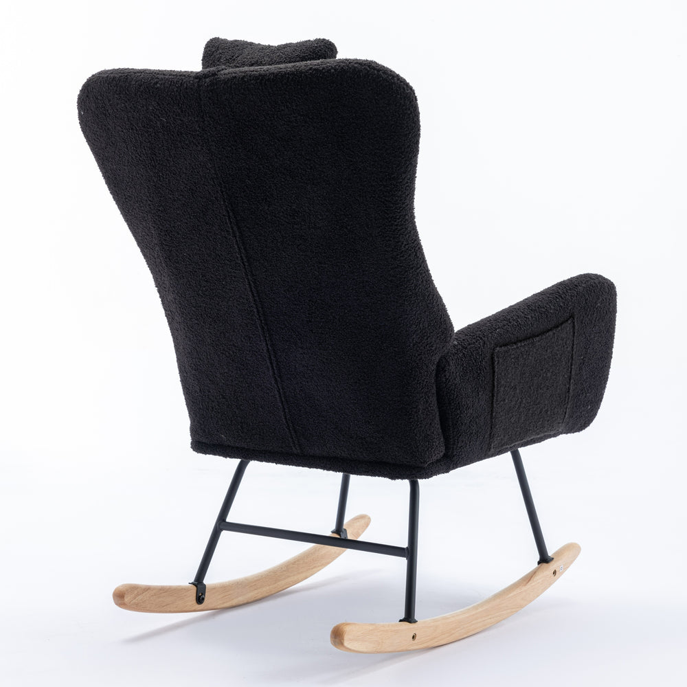 Cozy Teddy Rocking Chair with Pocket