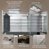 Sleek Silver LED Medicine Cabinet with Mirror