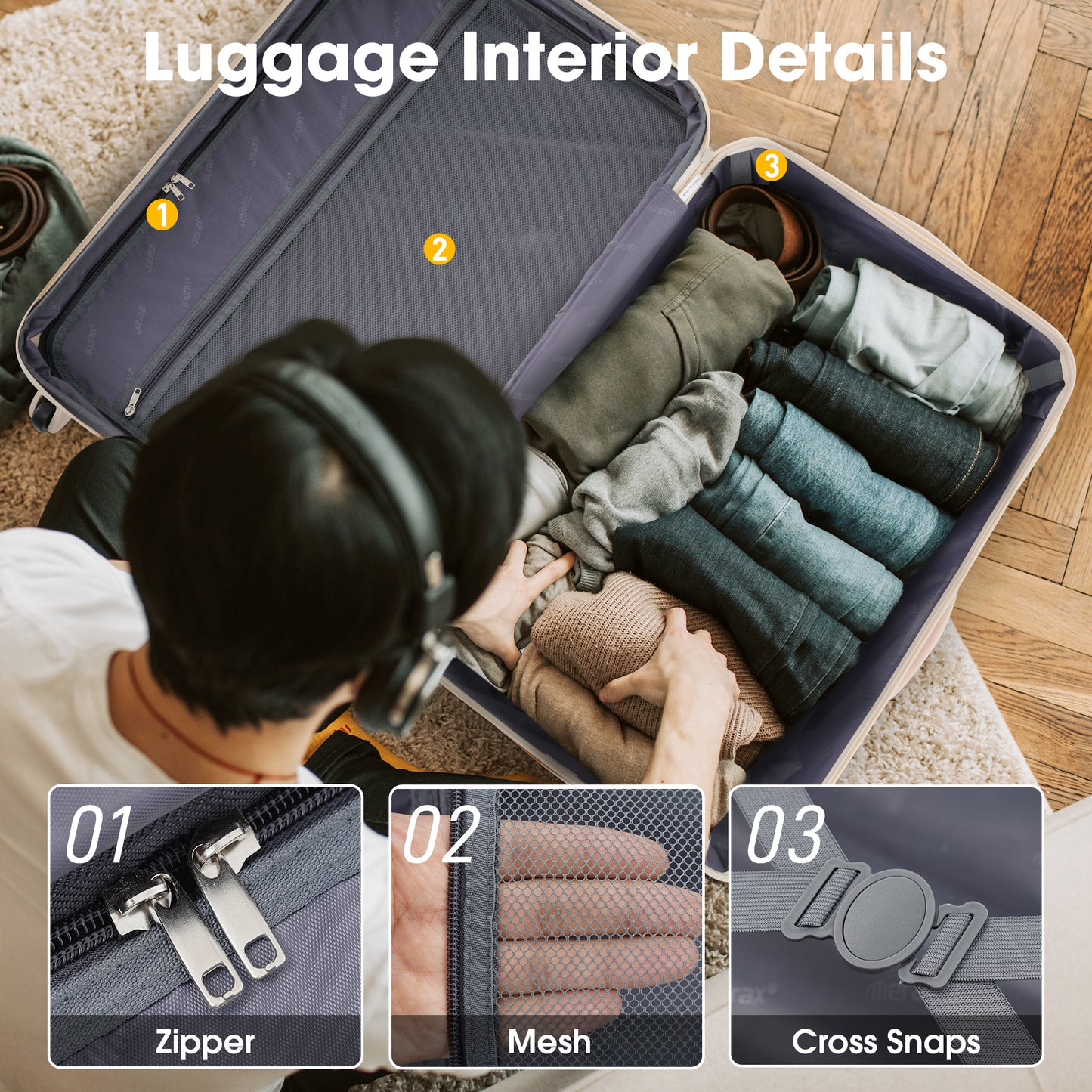 Travel Smart: Hardside Spinner Luggage Set with TSA Lock