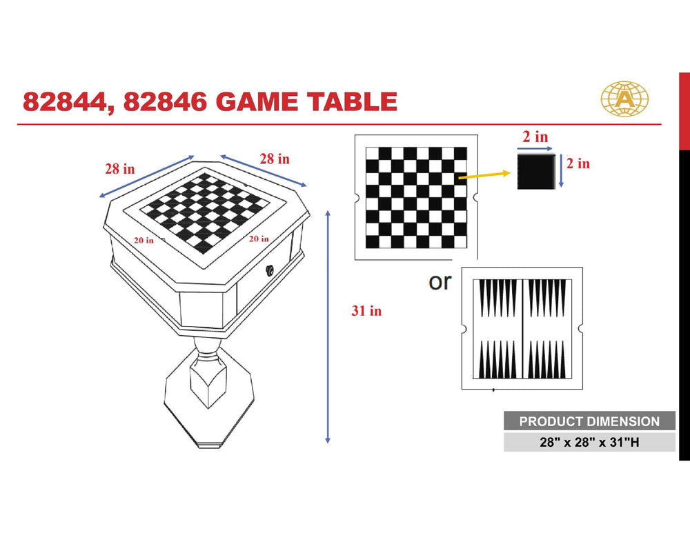 Cherry Bishop Game Table by ACME