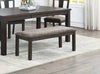 Cozy Grey Wooden Bench