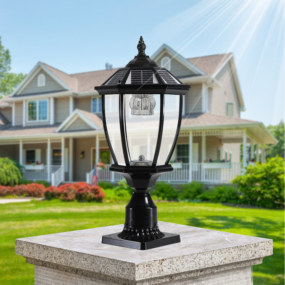 Dimmable Solar Column Lights - Double the Glow!