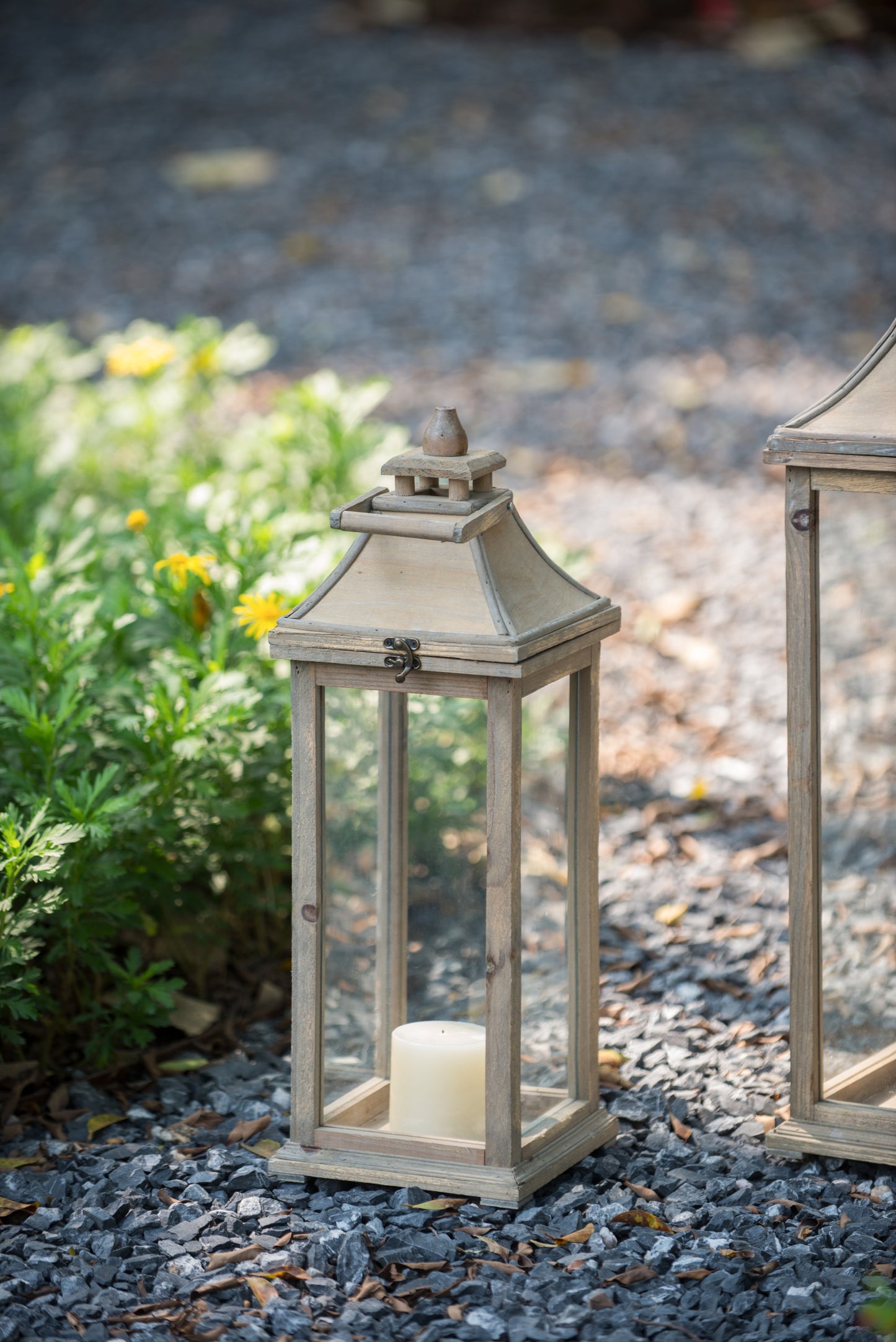 Charming Wooden Lantern for Home & Garden Decor