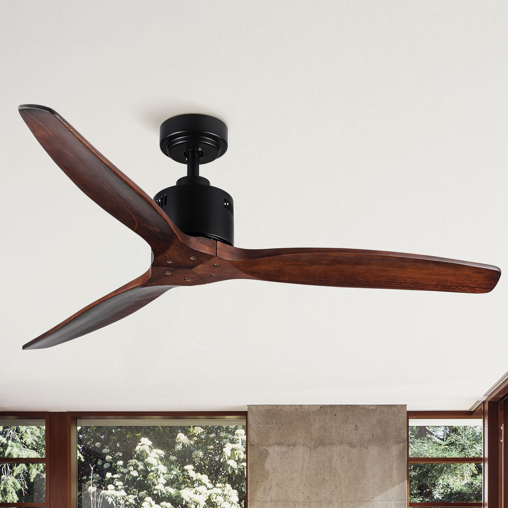 Rustic Brown Ceiling Fan with Remote Control