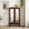 Charming Lighted Curio Cabinet with Glass Doors