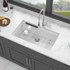 Elegant White Quartz Workstation Sink