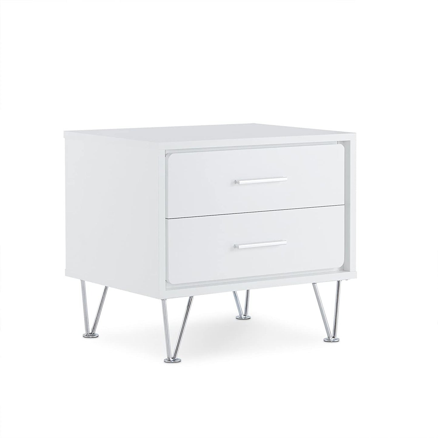 Sleek White Nightstand by ACME