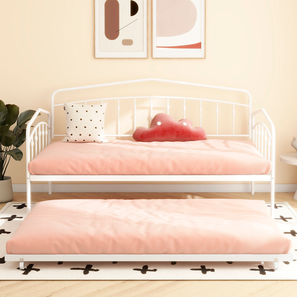 Fox Twin Daybed with Trundle - White Bliss