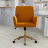 Chic Yellow Corduroy Office Chair