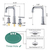 Sleek Chrome Widespread Bathroom Faucet with Pop-Up Drain