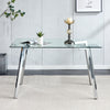 Sleek Glass & Metal Dining Table for Modern Spaces