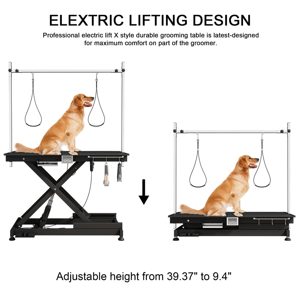 Deluxe Adjustable Electric Pet Grooming Table