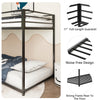 Sturdy Black Metal Bunk Bed – Perfect for Kids and Adults!