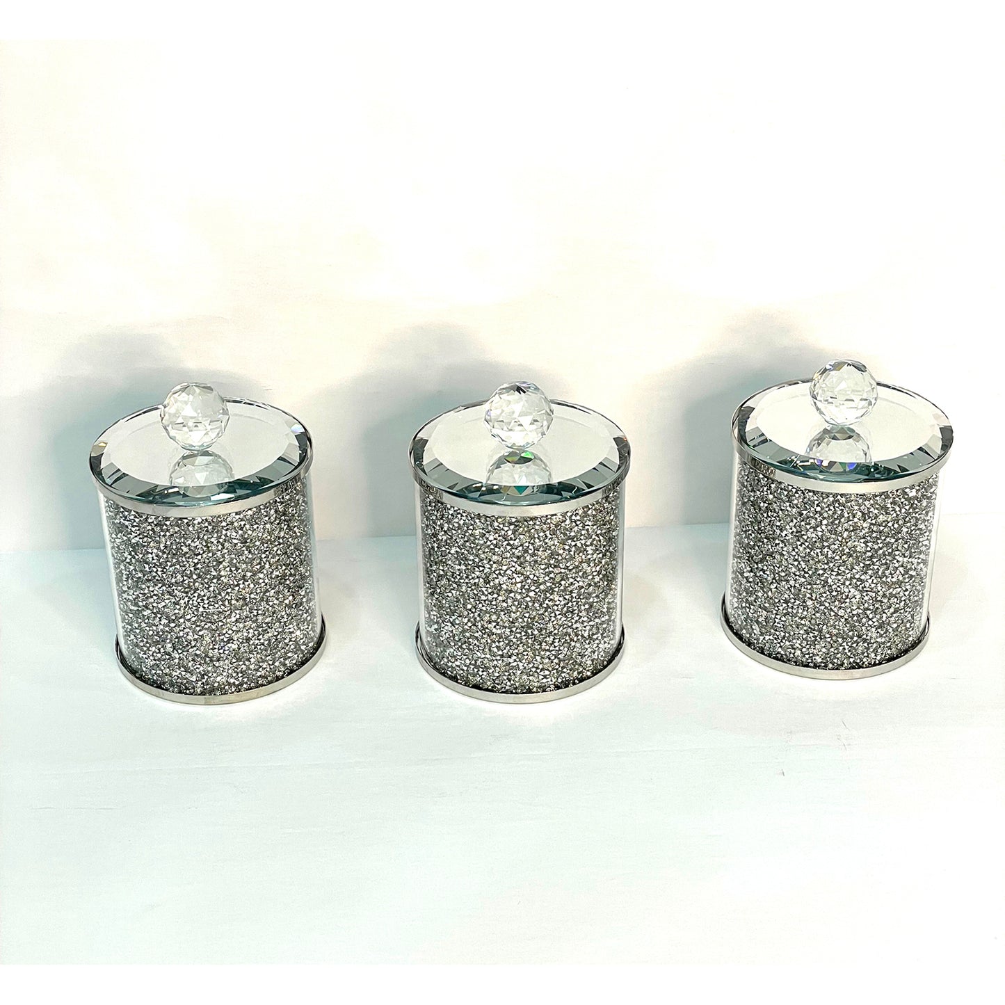 Chic Glass Canister Trio Gift Set