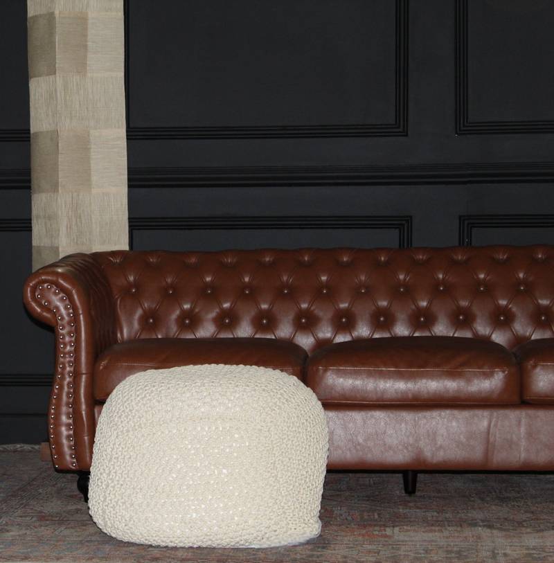 Snuggle Up Knitted Pouf