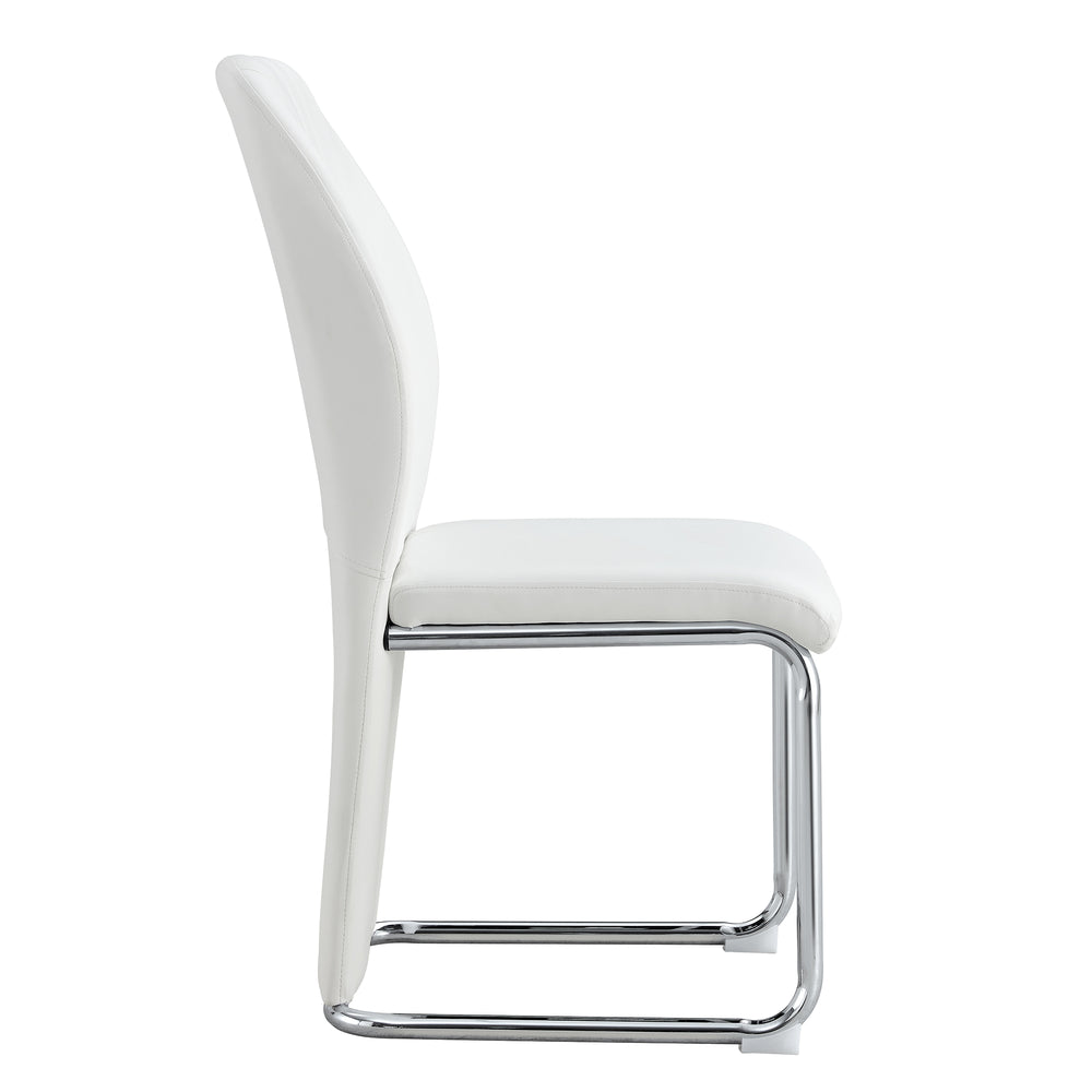 Chic White Dining Chair Set