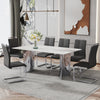 Chic White Marble Dining Table