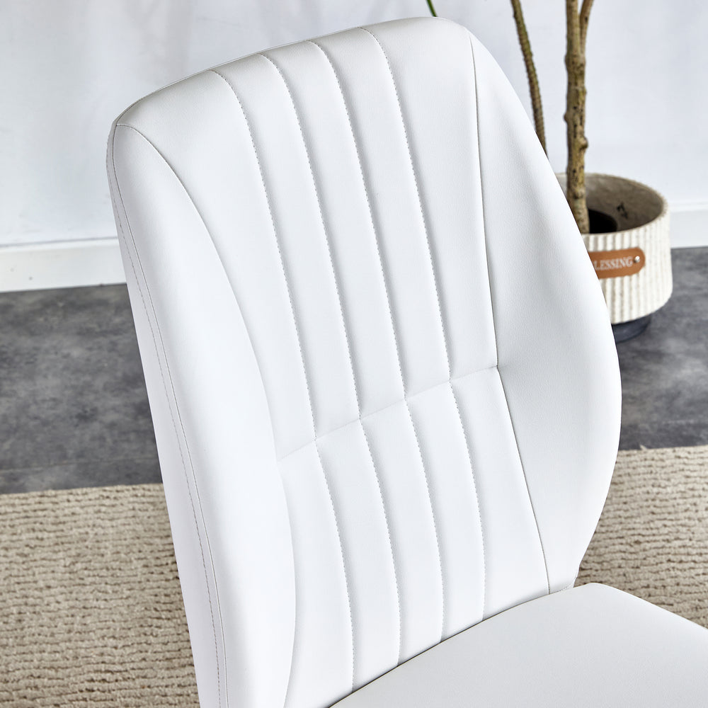 Chic White Dining Chair Set