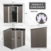 Outdoor Metal Storage Shed with Clear Panel View