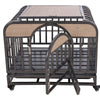 Stylish Heavy Duty Dog Crate with Wheels and Easy-Clean Trays