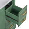 Charming Green Bathroom Vanity Set with Resin Sink