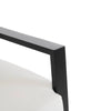 Chic White Accent Armchair with Gold Legs