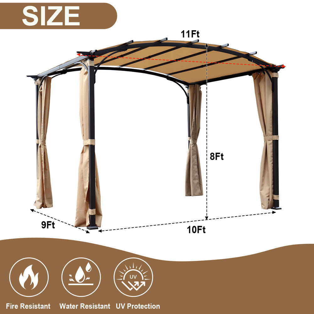 Grape Grove Outdoor Pergola with Sun Shade