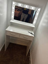 Glam Light-Up Vanity Desk with Storage