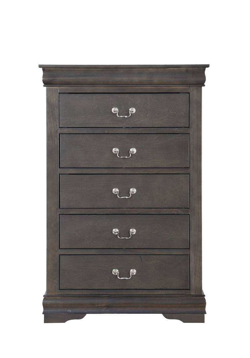 Elegant Dark Gray Louis Philippe Chest