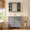 Royal Blue Modern Bathroom Vanity with Mirror and Storage