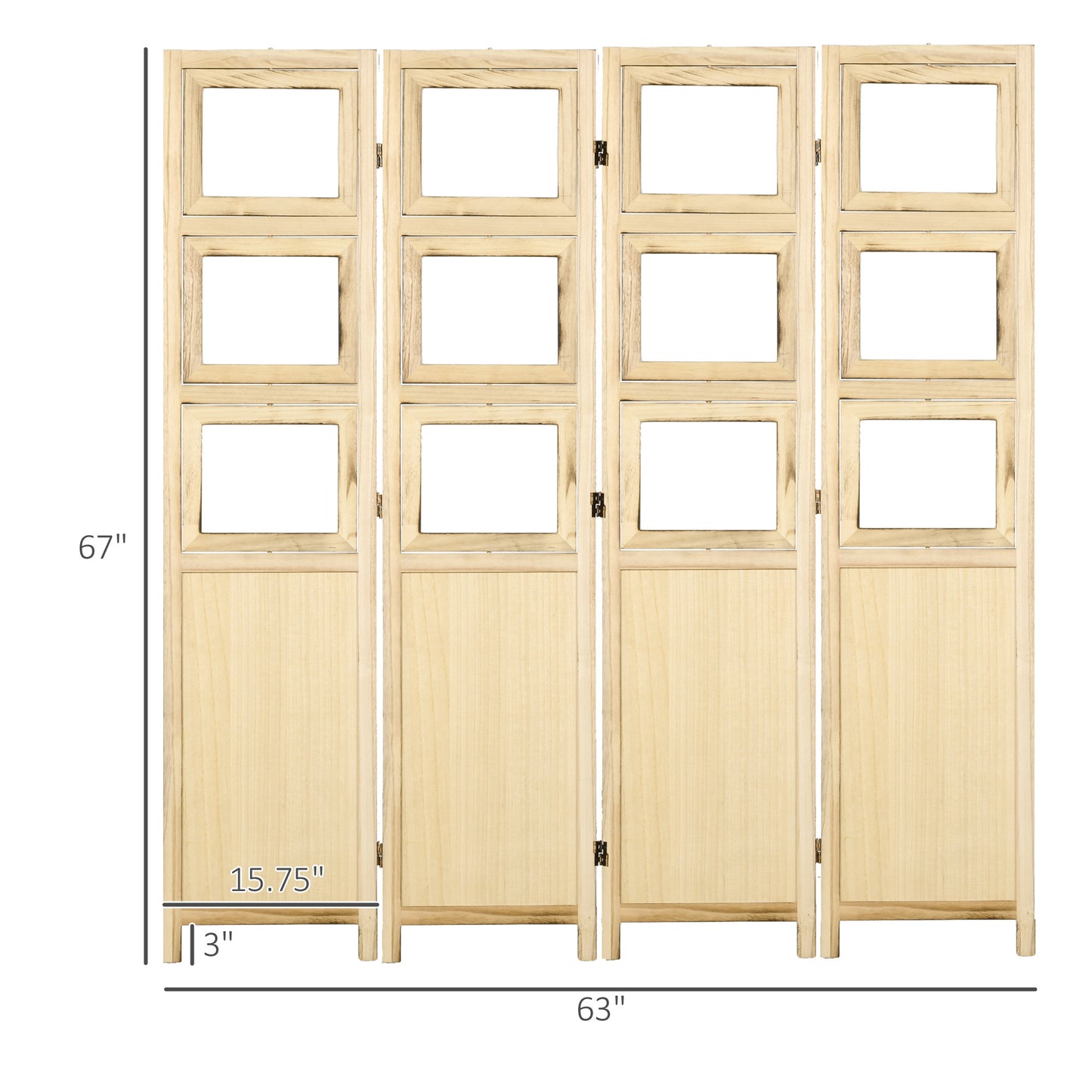 ChicWood Privacy Divider with Photo Frames