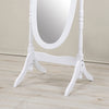 Elegant White Cheval Mirror in Queen Anna Style