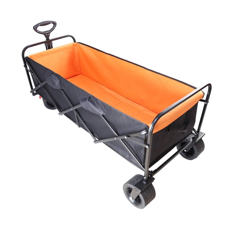 Ultimate Folding Wagon - Garden & Beach Buddy in Black & Orange