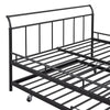 Curvy Black Daybed with Twin Trundle