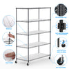 Heavy-Duty Adjustable Metal Storage Rack with Wheels