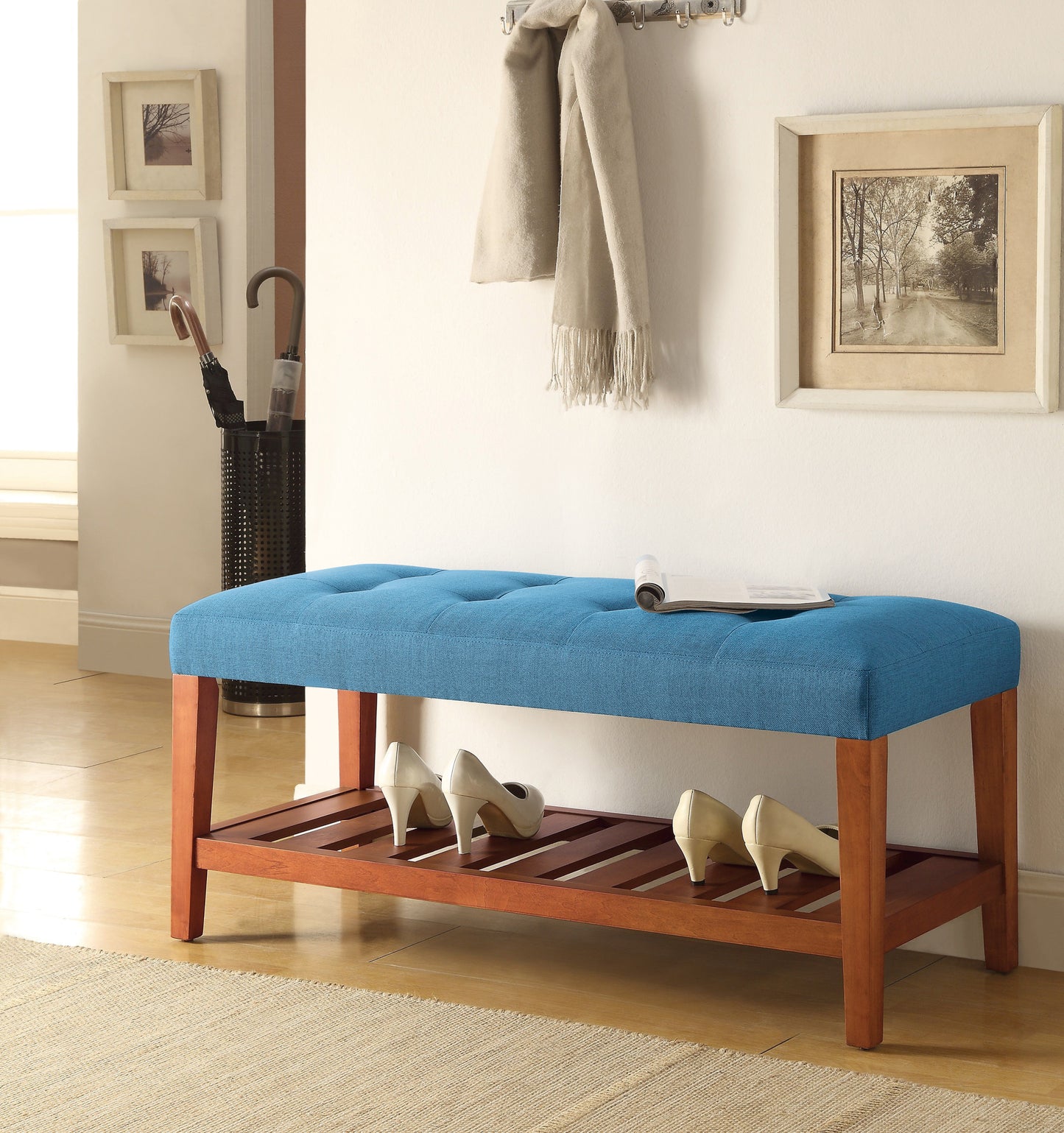 Blue & Oak Charla Bench