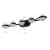 Sleek Black Bathroom Vanity Light with Frosted Glass Shades