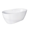 Modern Oval Soaking Tub with Overflow and Pop-Up Drain