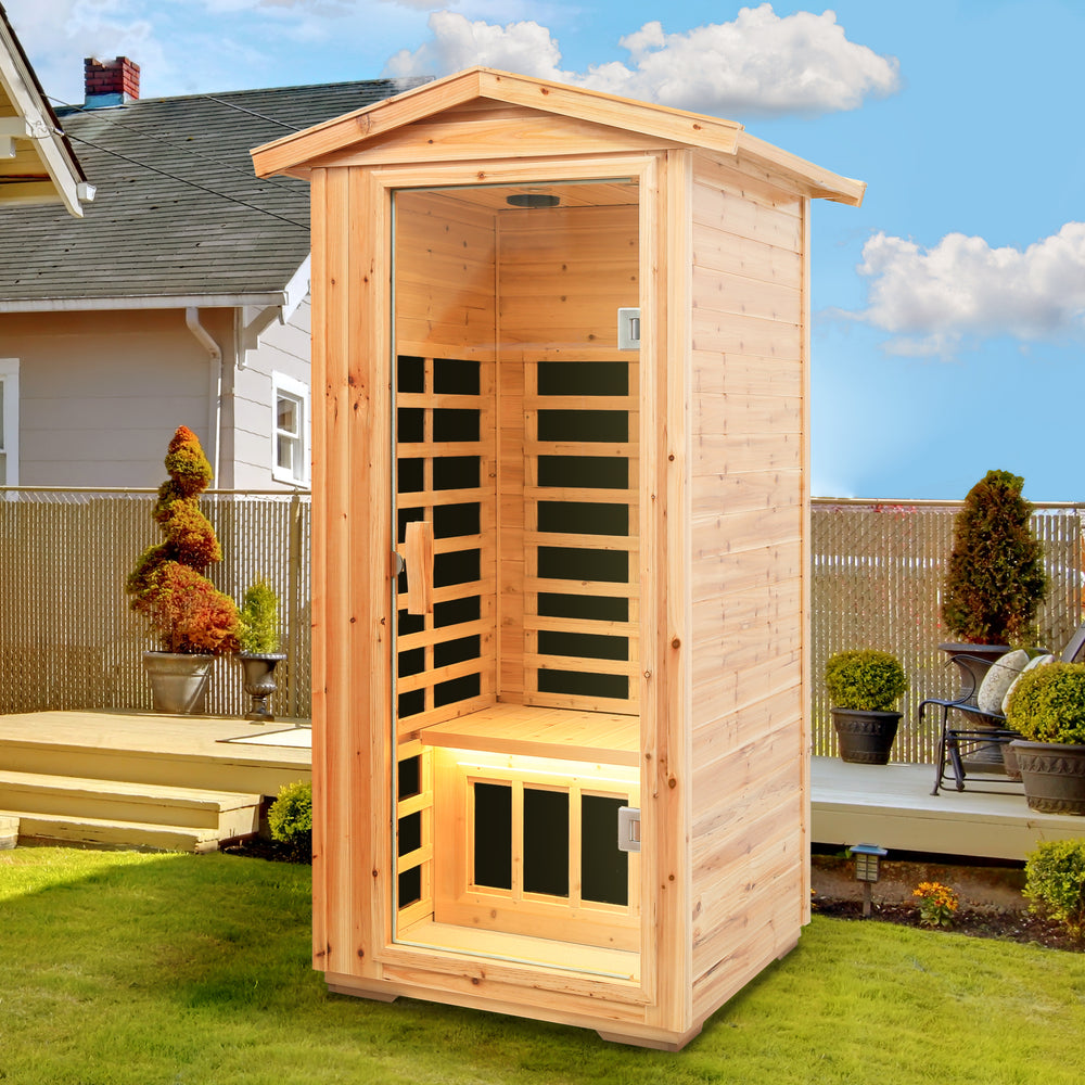 Cozy Infrared Outdoor Sauna for One