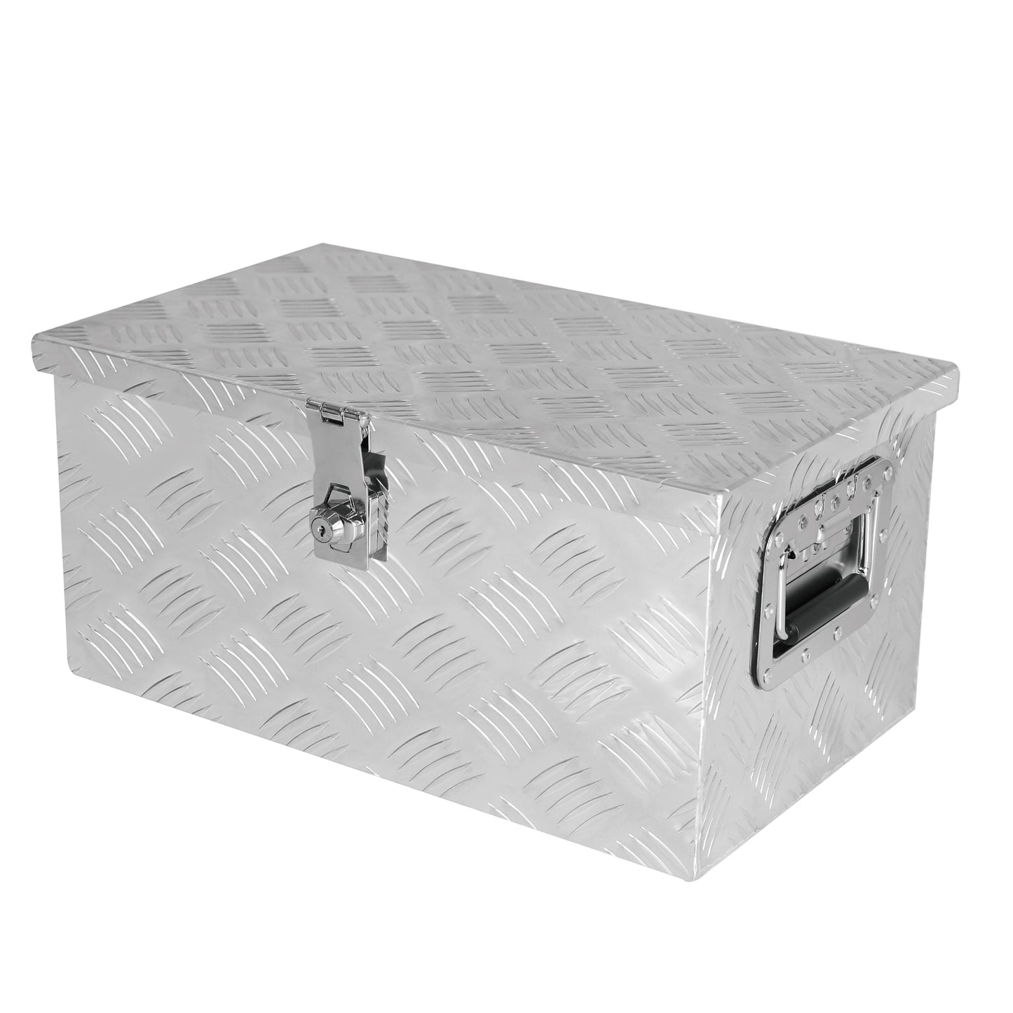 Silver Aluminum Tool Box for Trucks and Trailers - Secure Storage Solution!