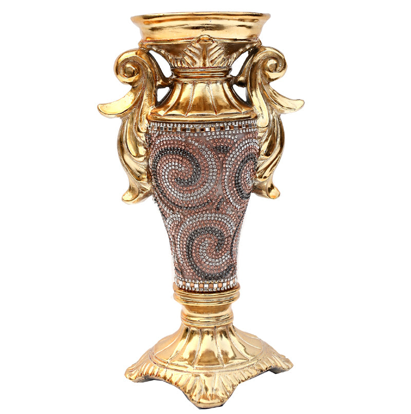 Radiant Crystal-Trimmed Vase