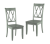 Teal Double-X Back Dining Chairs Set