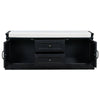Stylish Storage Bench with Cushioned Top and Dual Drawers